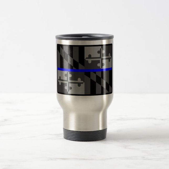 TASSE DE CAFÉ MINCE DE DRAPEAU D'ÉTAT DE BLUE LINE (Centre)