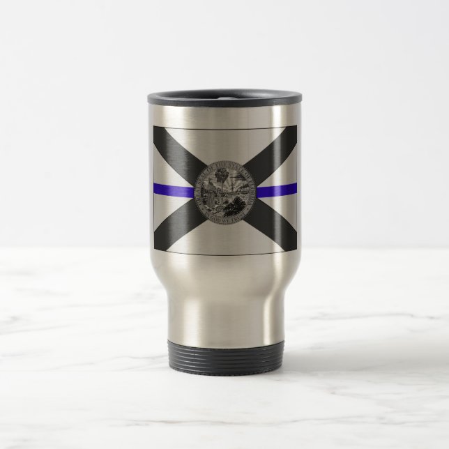 TASSE DE CAFÉ MINCE DE DRAPEAU D'ÉTAT DE BLUE LINE (Centre)