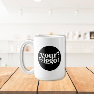 Tasse de café minimaliste à logo d'entreprise pers