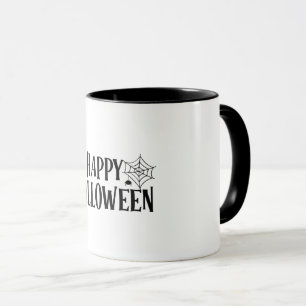 Tasse de café Minimaliste Bonne Halloween Toile d'