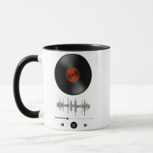 Tasse de café minimaliste Sonore de Disque Vinyle 