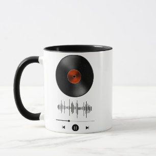 Tasse de café minimaliste Sonore de Disque Vinyle