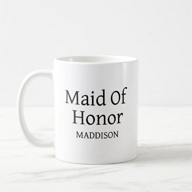 Tasse de café moderne demoiselle d'honneur nom per (Gauche)