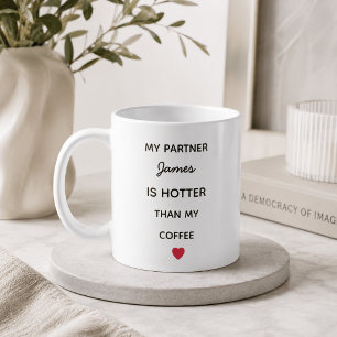 Tasse de café moderne personnalisée pour partenair