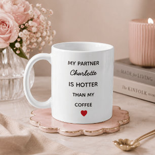 Tasse de café moderne personnalisée pour partenair