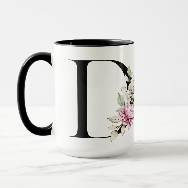 Tasse de café Monogramme | Lettre D (Gauche)
