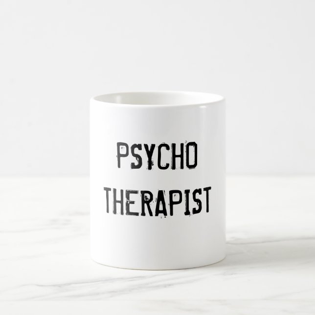 Tasse de café "Morphing" psychopathe de thérapeute (Centre)