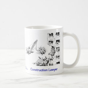Tasse de café morte d'avocat de construction de