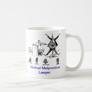 Tasse de café morte d'avocat de faute