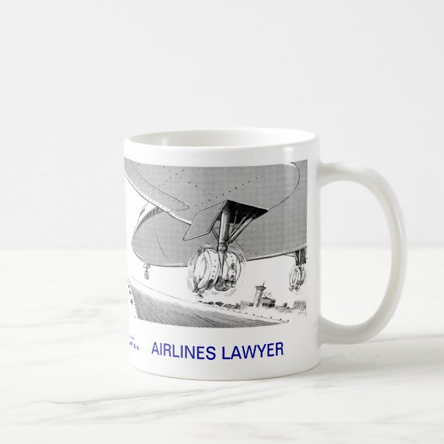 Tasse de café morte d'avocat de lignes aériennes (Droite)