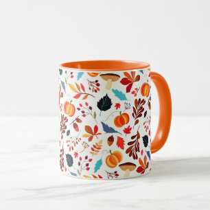Tasse de café motif automne