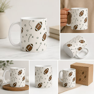 Tasse de café motif de jeu d'entraîneur de footbal