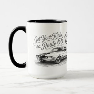 Tasse de café Muscle Car Route 66