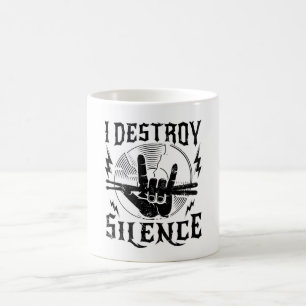 Tasse de café Musique Je Détruis le Silence