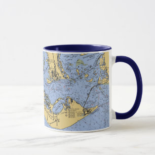 Tasse de café nautique de diagramme d'île de