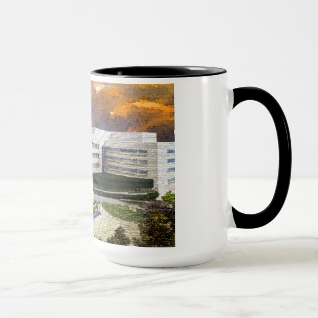 Tasse de café noire de jante de SJFoundation (Droite)