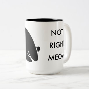 Tasse de café non droite de Meow