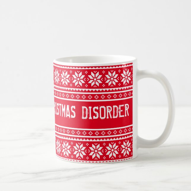 Tasse de café obsédante drôle de désordre de Noël (Droite)