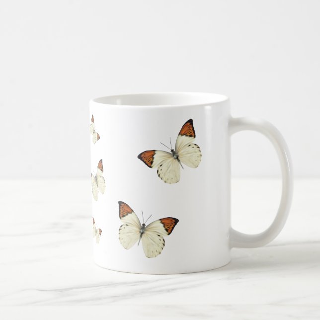 Tasse de café orange de papillons de bout (Droite)