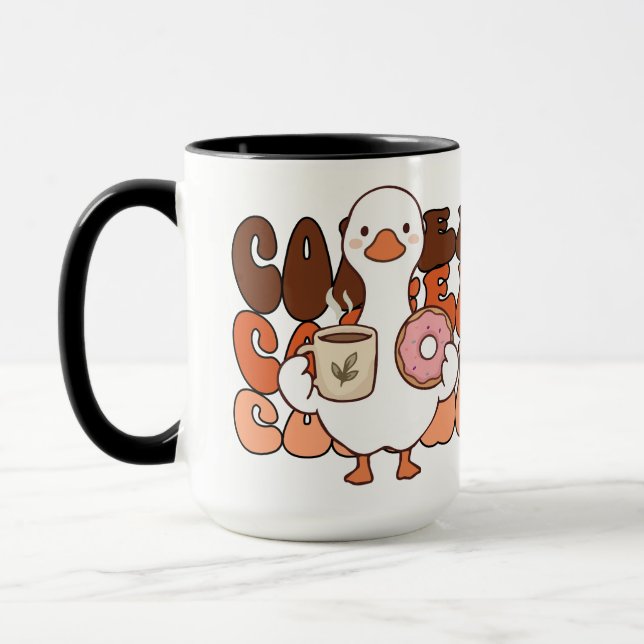 Tasse de café ou de thé au canard mignon  (Gauche)
