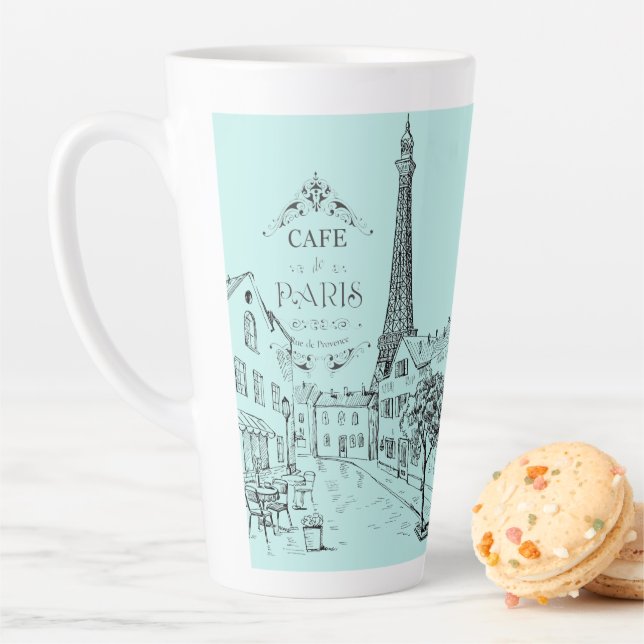 Tasse de Café Paris Latte (En situation)