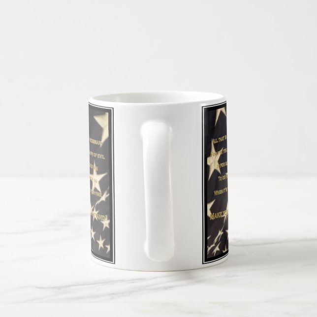 Tasse de café patriotique "faites votre support" (Poignée)