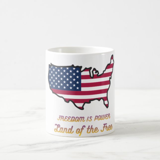 Tasse de café patriotique Terre de liberté (Centre)
