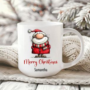 Tasse de café Père Noël drôle et fantaisiste