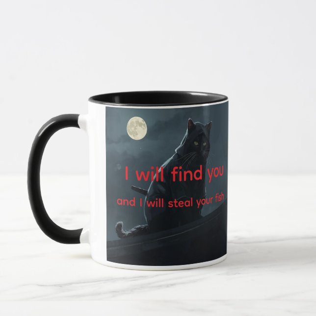 Tasse de café personnalisable avec un mème drôle d (Gauche)