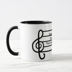 Tasse de café personnalisable de musicien de clef