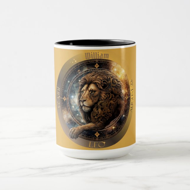 Tasse de café personnalisable Lion Zodiaque (Centre)