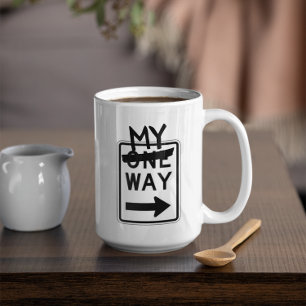 Tasse de café personnalisable Une voie MA voie