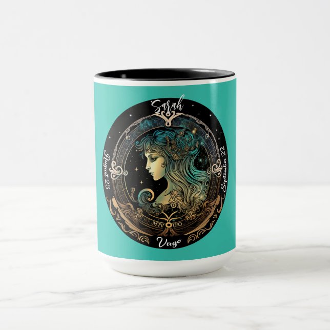 Tasse de café personnalisable Vierge Zodiaque (Centre)
