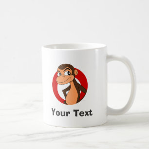 Tasse de café personnalisée avec chimpanzé de dess