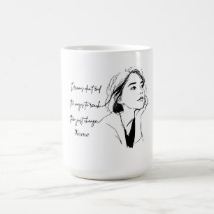 Tasse de café personnalisée avec citation inspiran