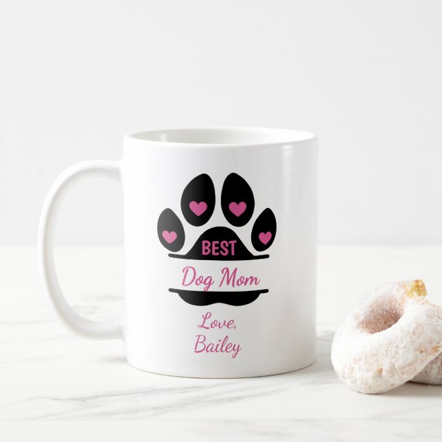 Tasse de café personnalisée avec empreinte de patt (Avec donut)