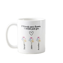 Tasse de café personnalisée avec fleur de naissanc