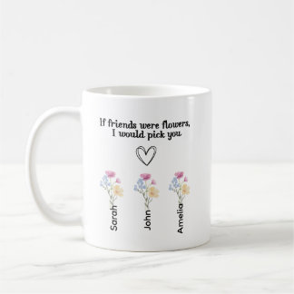 Tasse de café personnalisée avec fleur de naissanc