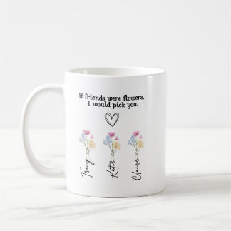 Tasse de café personnalisée avec fleur de naissanc