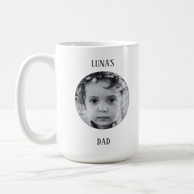 Tasse de café personnalisée avec image et nom (Gauche)