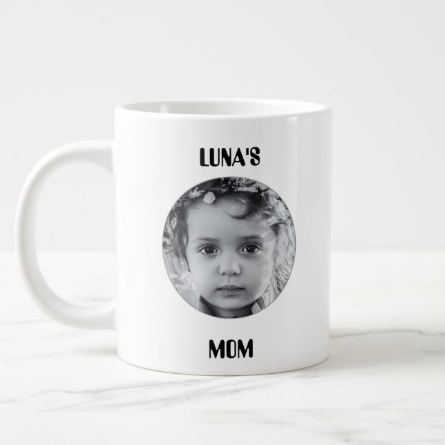 Tasse de café personnalisée avec image et nom (Gauche)