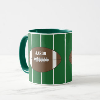 Tasse de café personnalisée avec nom de football
