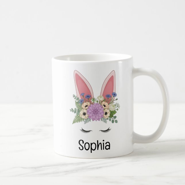 Tasse de café personnalisée avec nom et oreilles d (Droite)