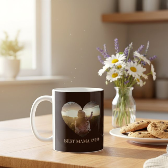 Tasse de café personnalisée avec photo de coeur, c (click to customise with your photo and text!
)
