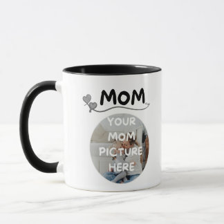 Tasse de café personnalisée avec photo de maman et