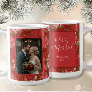 Tasse de café personnalisée avec photo et fleurs r