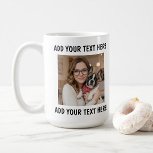Tasse de café personnalisée avec photo et texte ou
