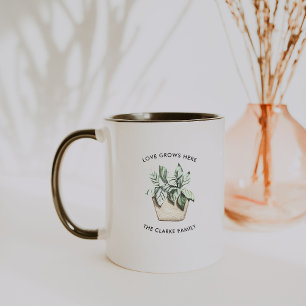 Tasse de café personnalisée avec plante en pot à l