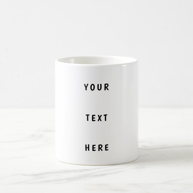 Tasse de café personnalisée avec texte (Centre)