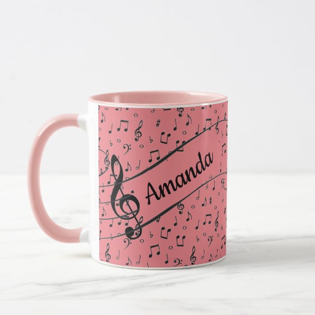 Tasse de café personnalisée Black Musical (Gauche)
